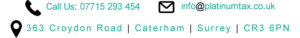 Platinum Tax | 363 Croydon Road, Caterham, Surrey. CR3 6PN